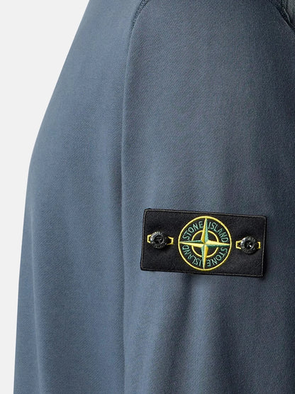 STONE ISLAND - Cotton sweatshirt with side logo patch