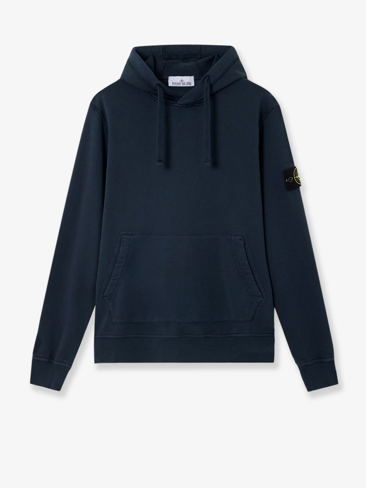 Stone Island Cotton sweatshirt with side logo patch - Navy Blue