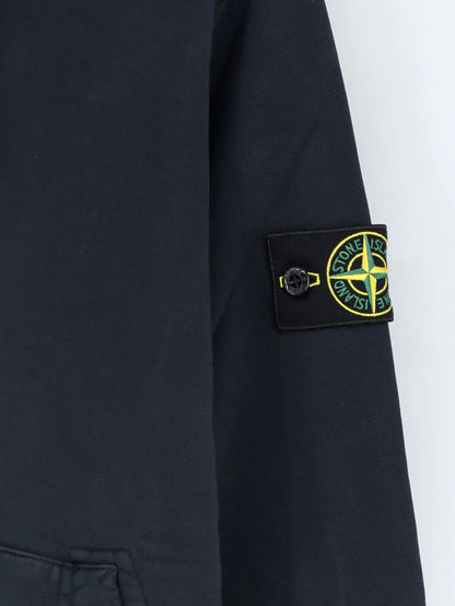 STONE ISLAND - Cotton sweatshirt with side logo patch