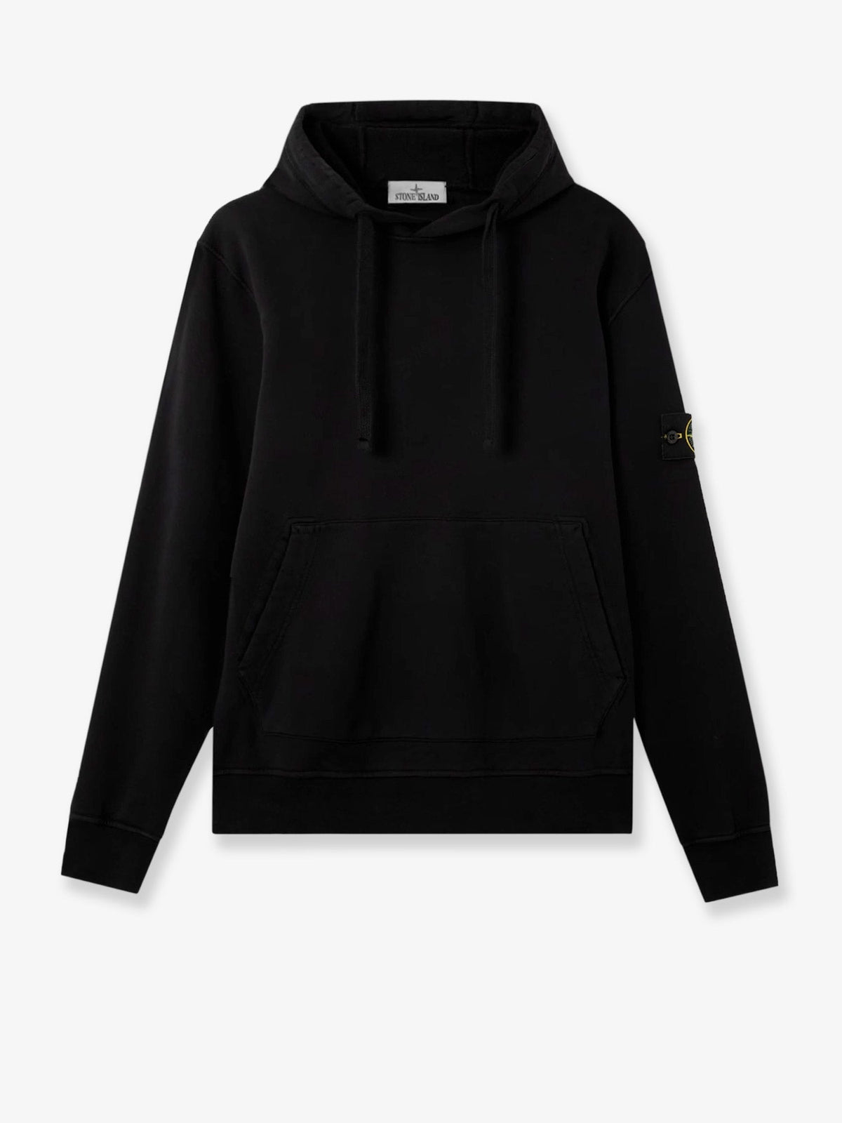 Stone Island Cotton sweatshirt with side logo patch - Black