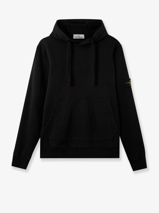 Stone Island Cotton sweatshirt with side logo patch - Black