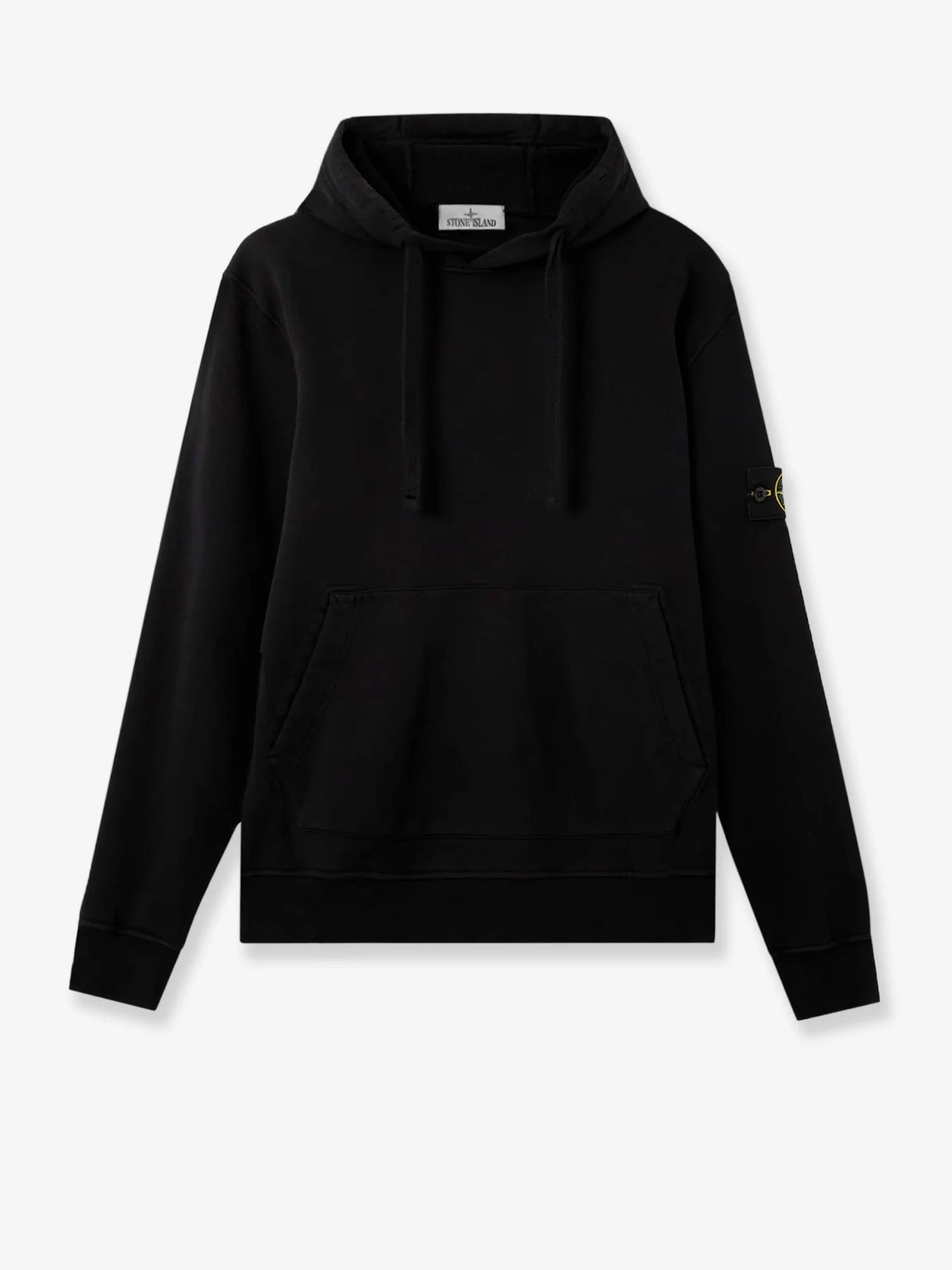 STONE ISLAND - Cotton sweatshirt with side logo patch
