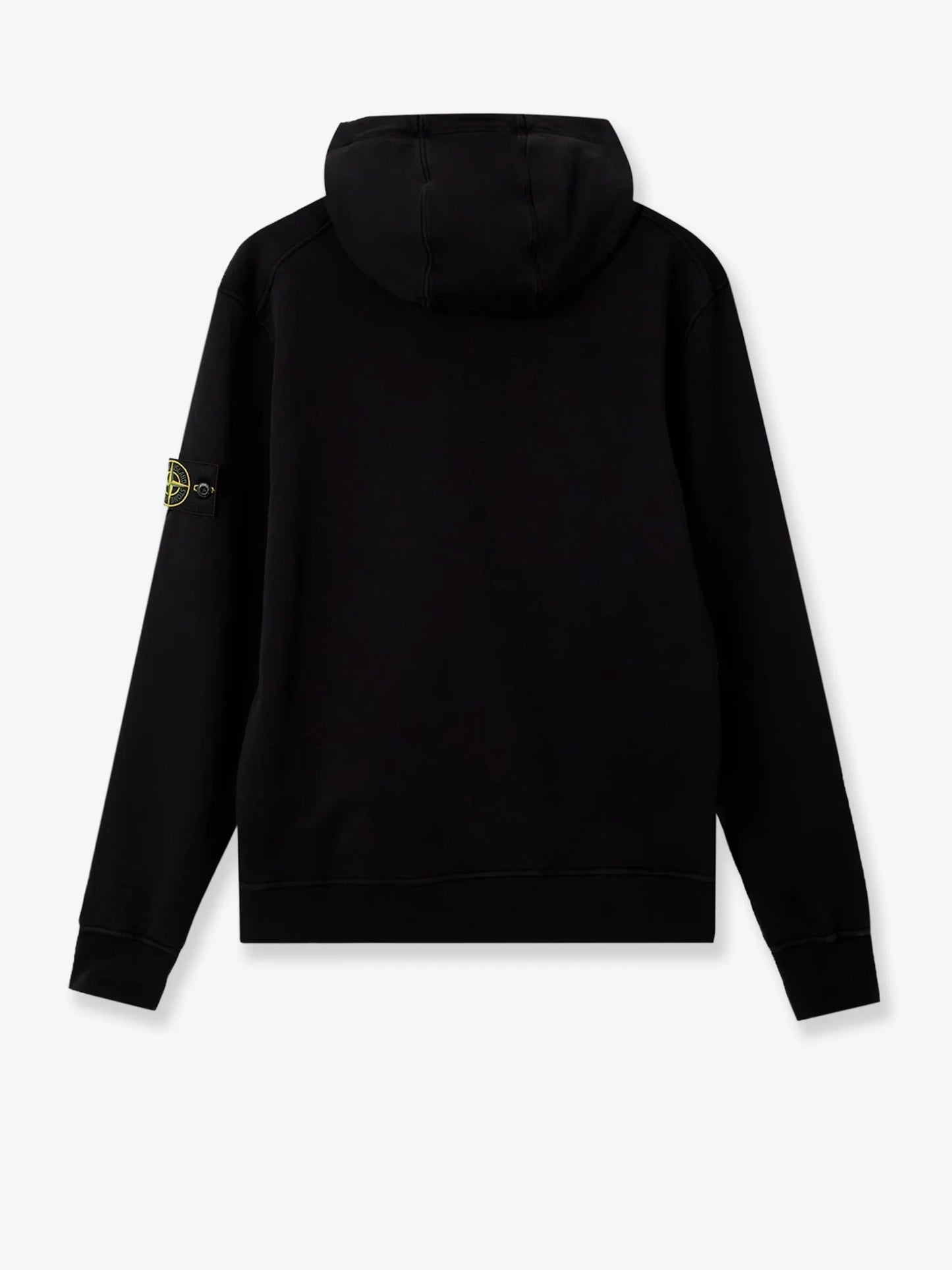 STONE ISLAND - Cotton sweatshirt with side logo patch