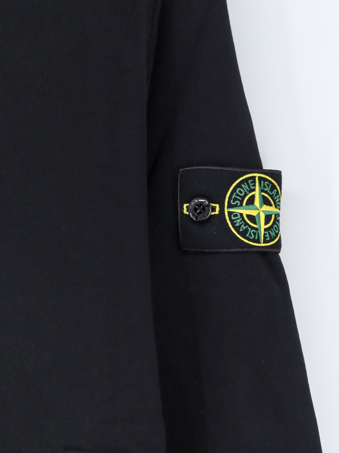Stone Island Cotton sweatshirt with side logo patch - Black