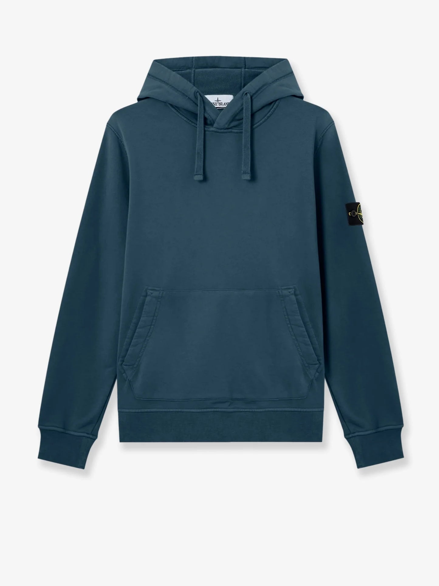 STONE ISLAND - Cotton sweatshirt with side logo patch