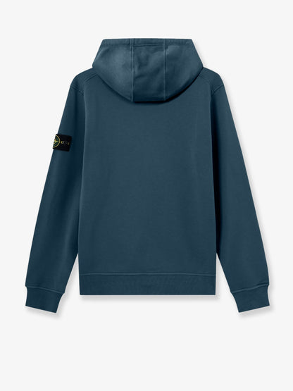 Stone Island Cotton sweatshirt with side logo patch - Slate Blue