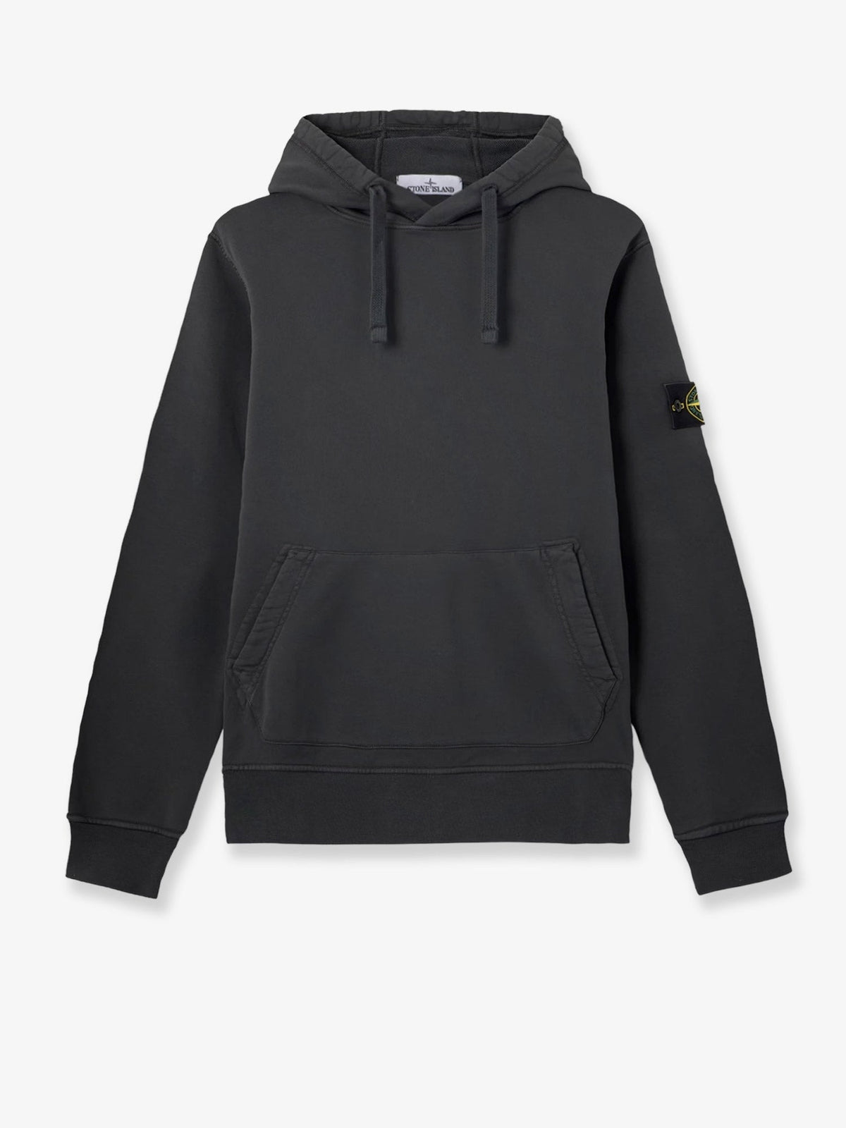 Stone Island Cotton sweatshirt with side logo patch - Lead Grey