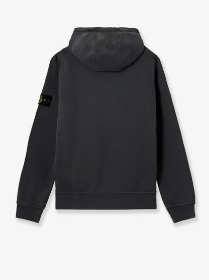Stone Island Cotton sweatshirt with side logo patch - Lead Grey