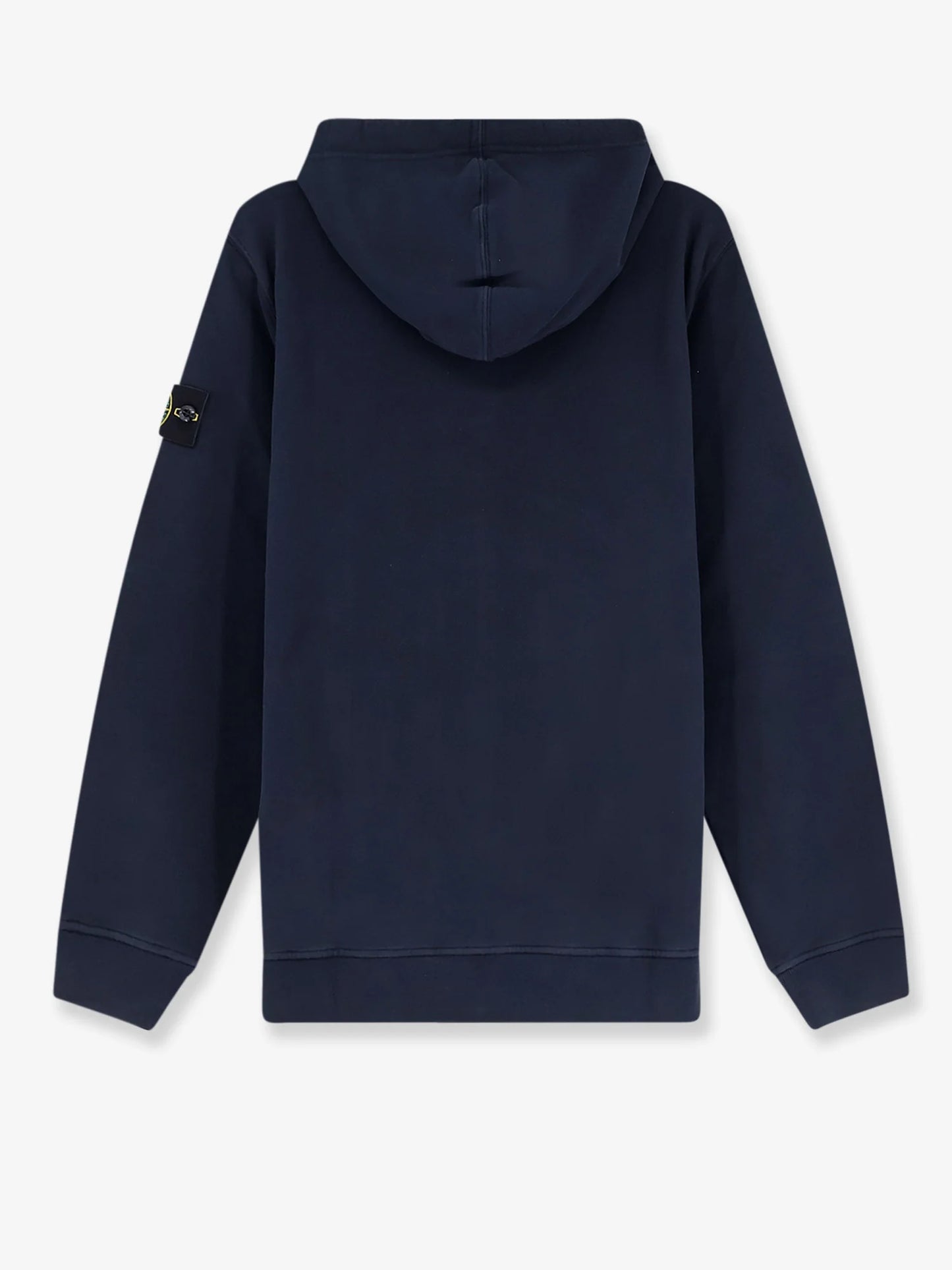 STONE ISLAND - Cotton sweatshirt with side logo patch