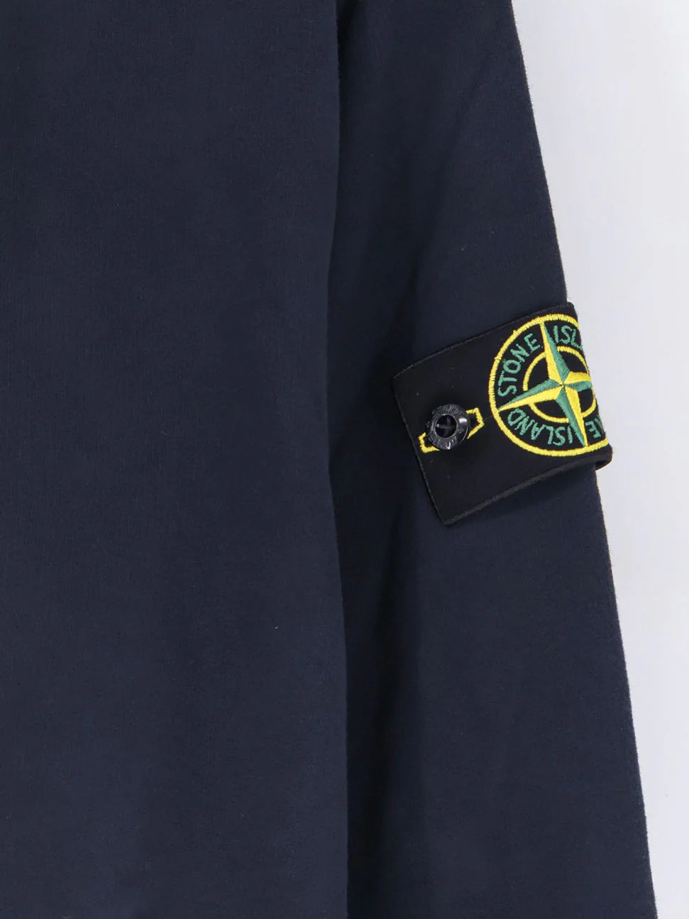 STONE ISLAND - Cotton sweatshirt with side logo patch