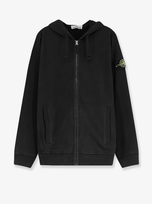 Stone Island Organic Cotton Sweatshirt With Lateral Logo Patch