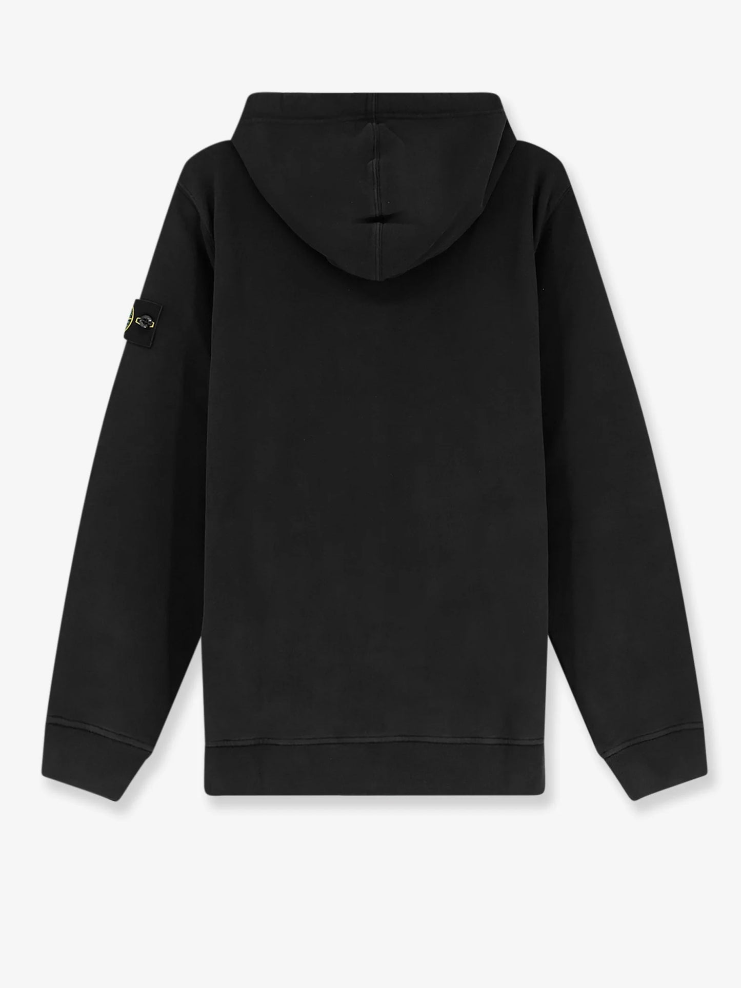 STONE ISLAND - Cotton sweatshirt with side logo patch