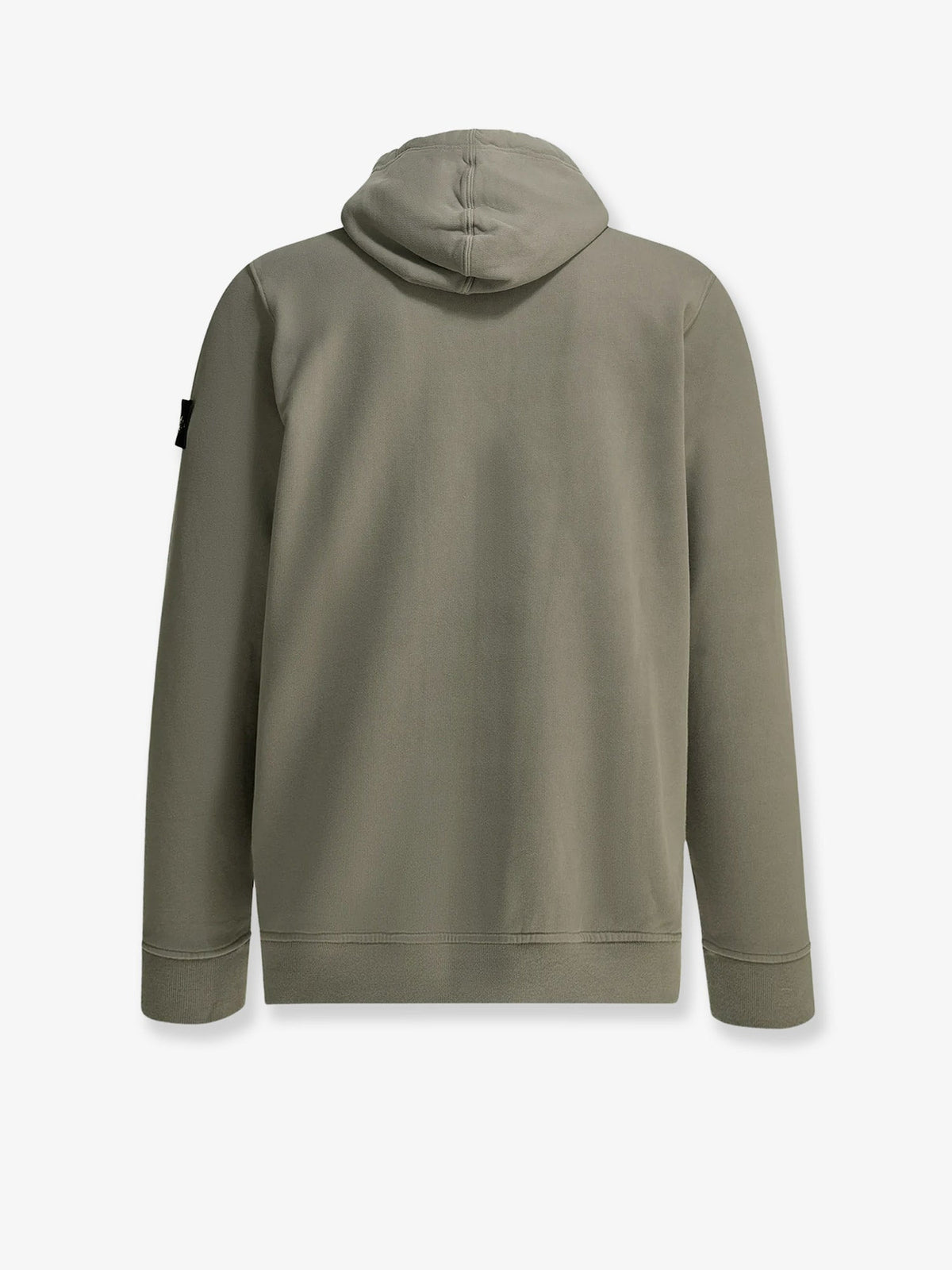 Stone Island Organic cotton sweatshirt with lateral Logo patch - Military Green