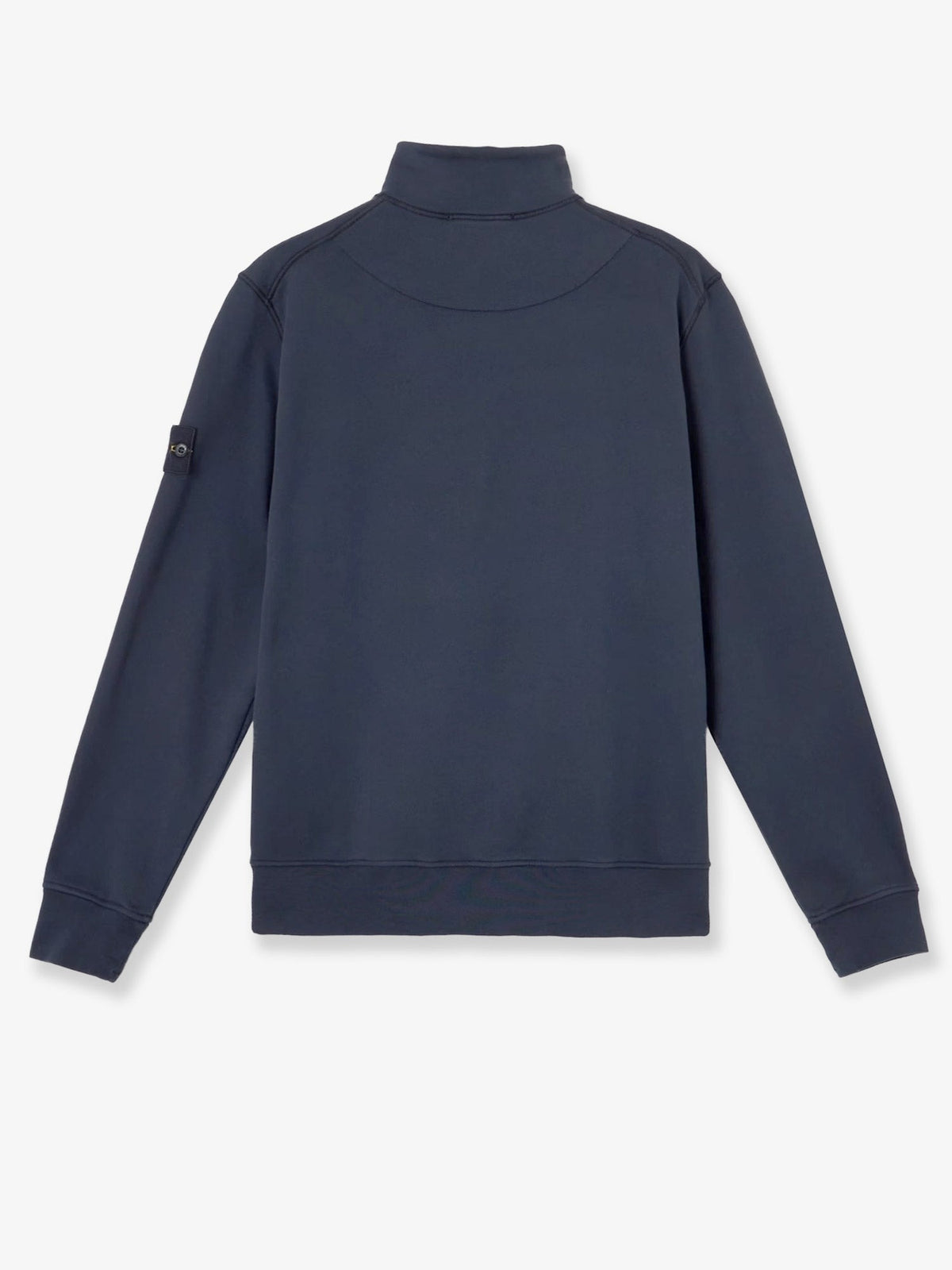 Stone Island Cotton sweatshirt with side logo patch - Slate Blue