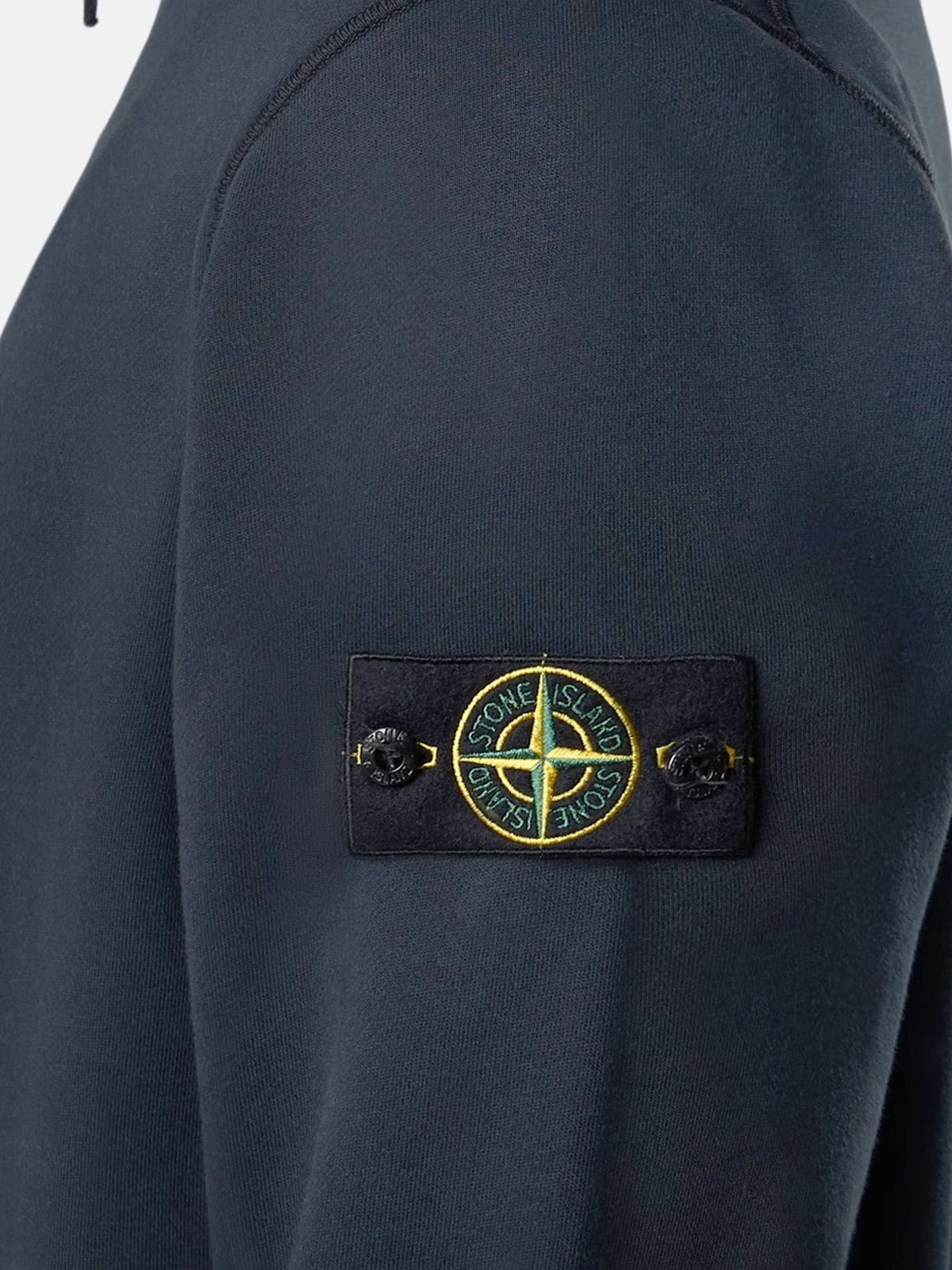 Stone Island Cotton sweatshirt with side logo patch - Slate Blue