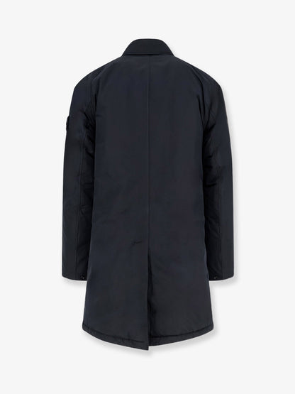 Stone Island Micro Reps padded long jacket - Black