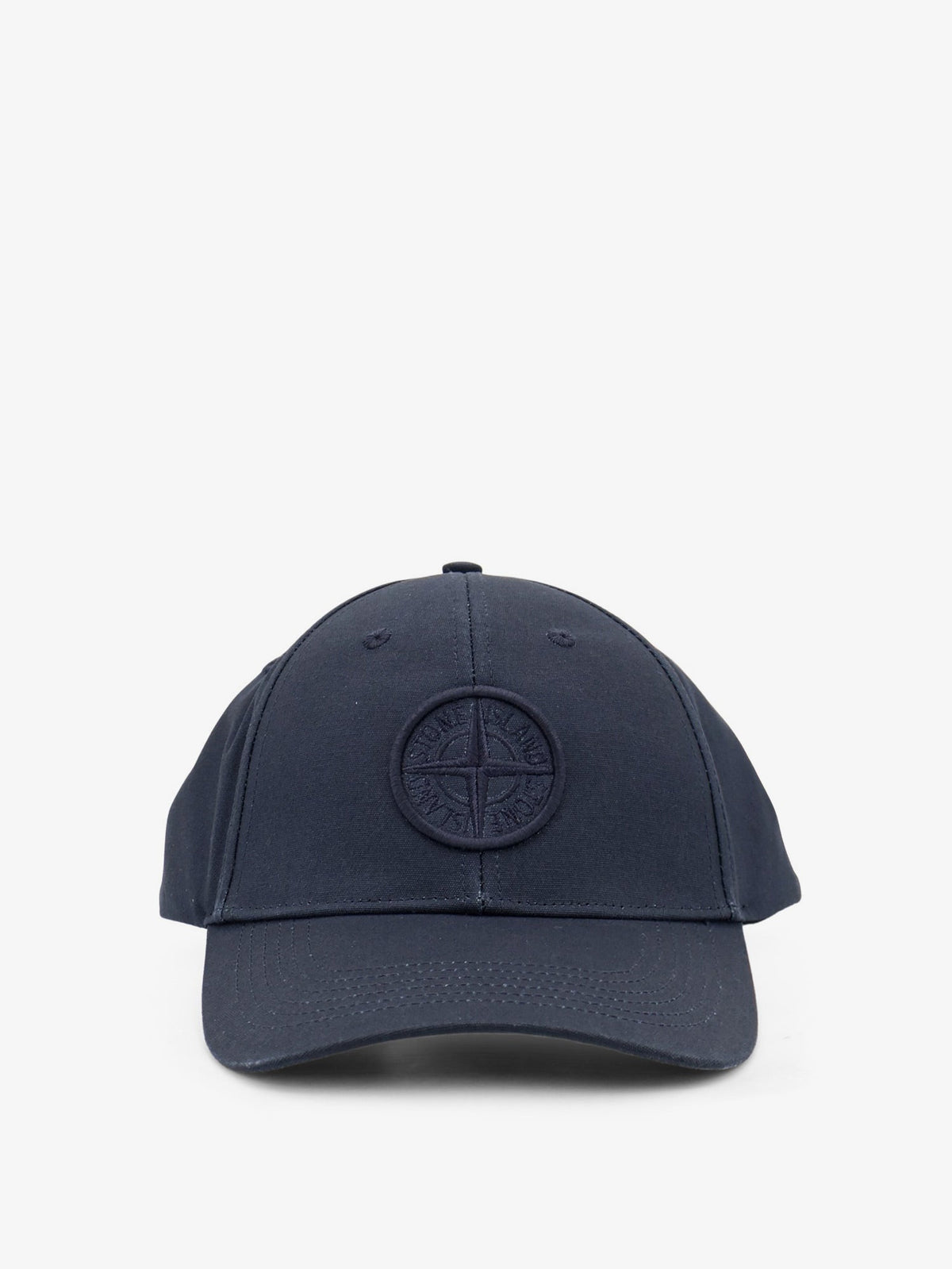 Stone Island Cotton hat with logo on the front - Navy Blue