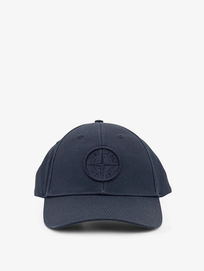 STONE ISLAND - Cotton hat with logo on the front