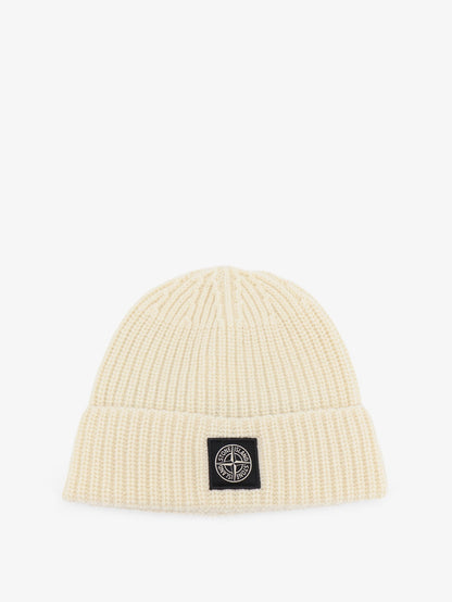 Stone Island Geelong virgin wool hat - Ivory