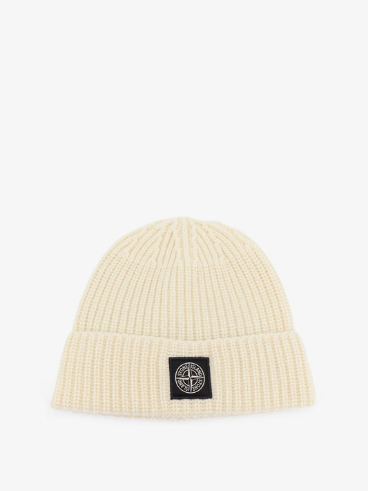 Stone Island Geelong virgin wool hat - Ivory