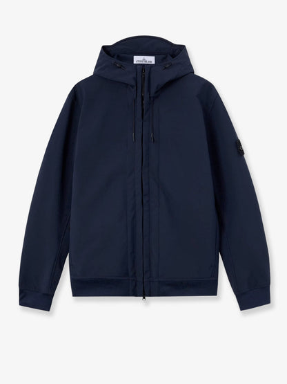 Stone Island Soft Shell-R-e.dye®  Technology Wind and Water Resistant Jacket - Navy Blue