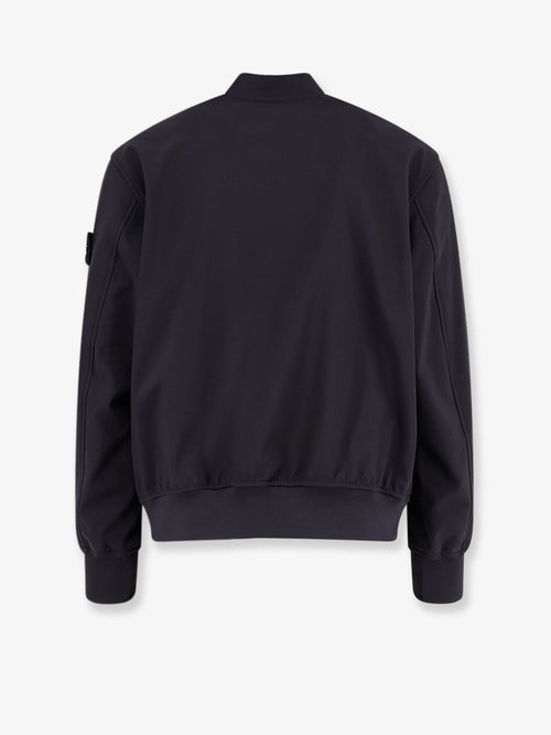 Stone Island Technical fabric jacket with iconic side logo patch - Black