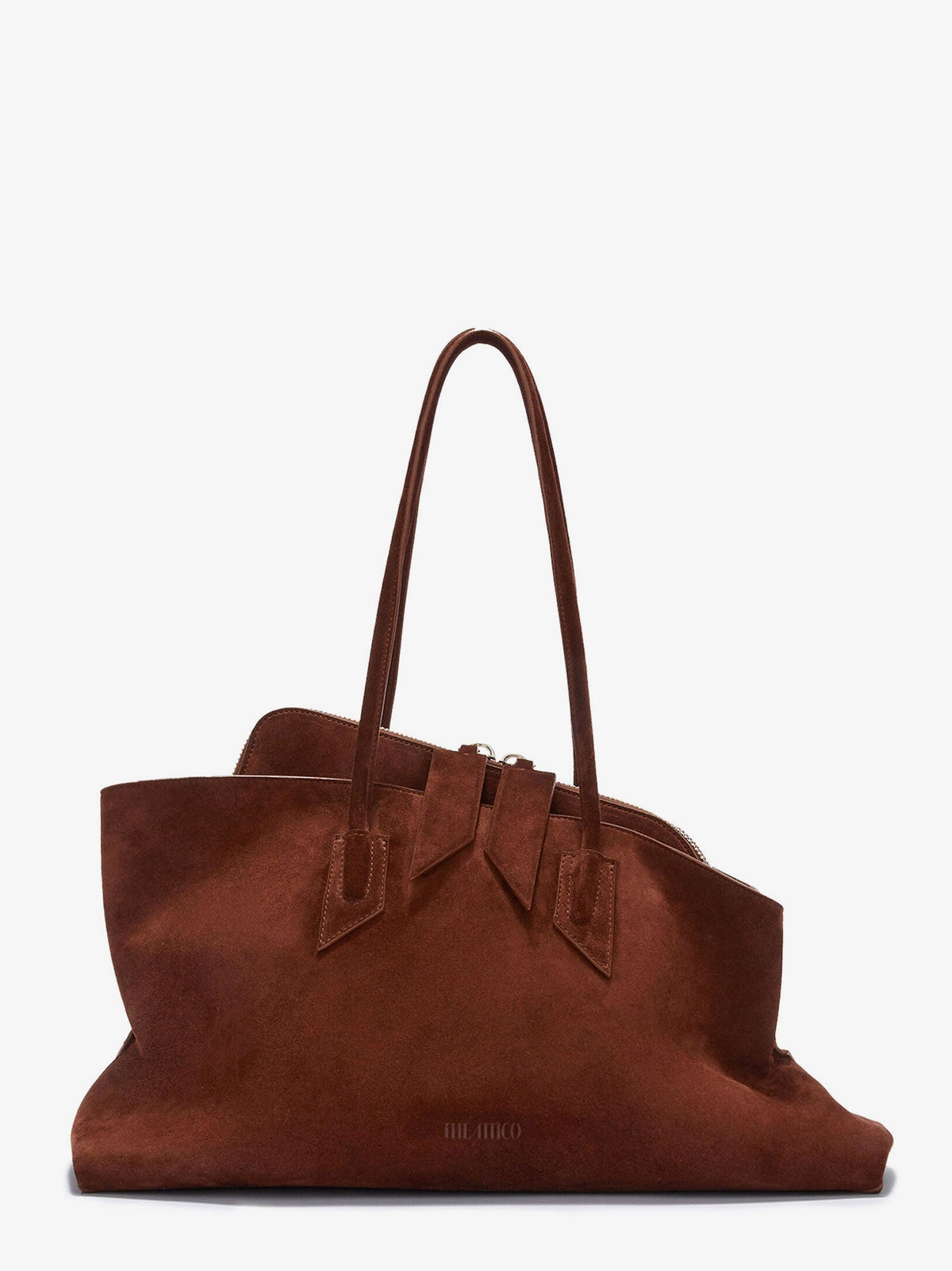 The Attico Borsa a spalla La Passeggiata in suede - Lightchocolate