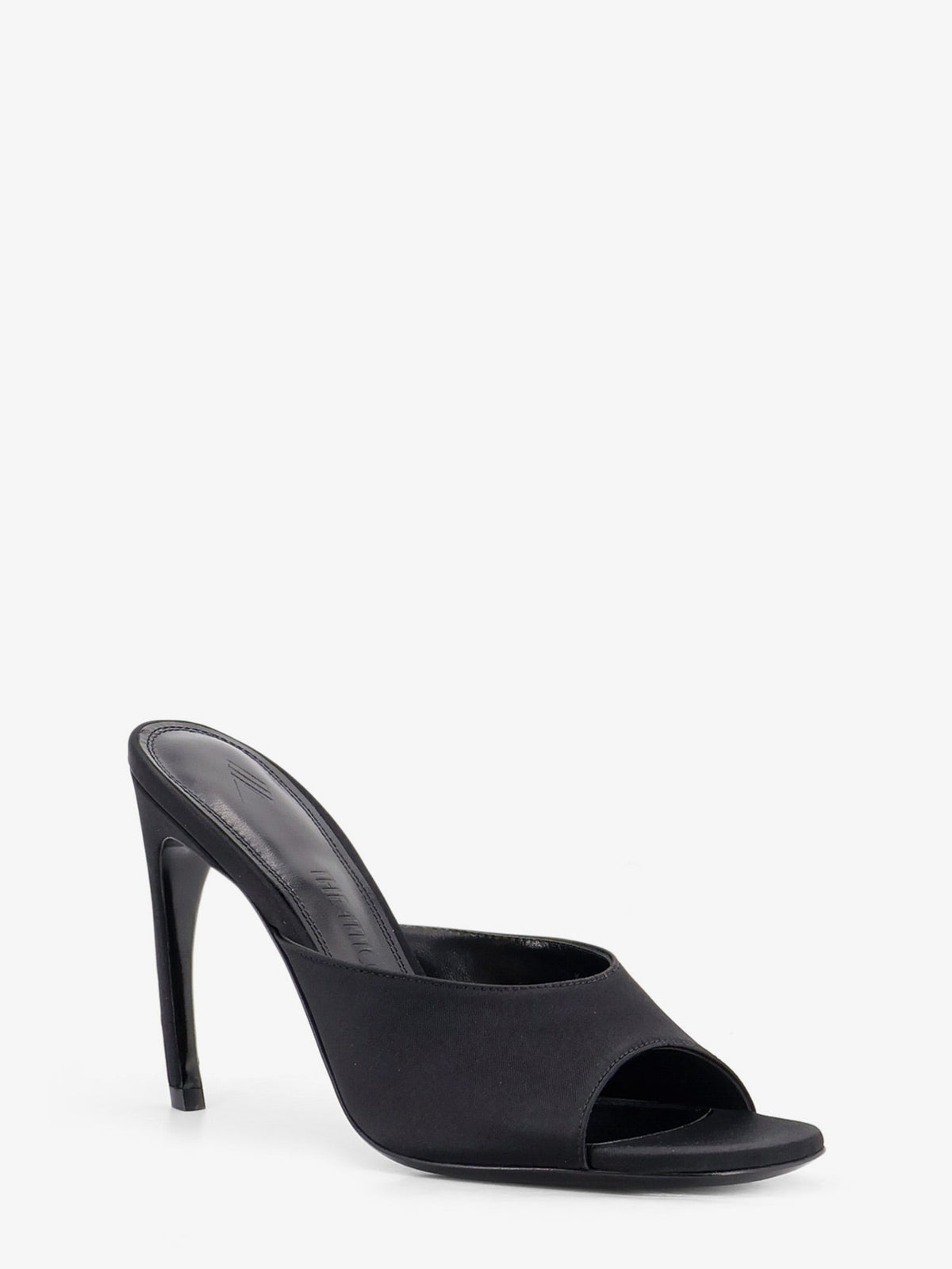 The Attico Betta satin sandals - Black