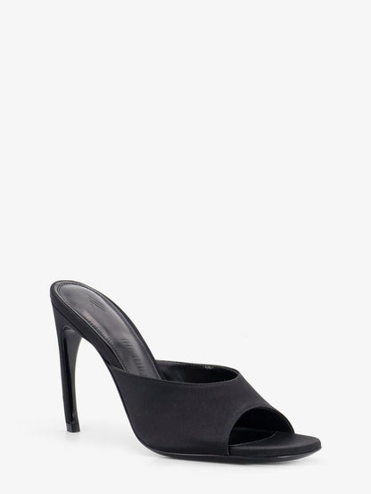 The Attico Betta satin sandals - Black