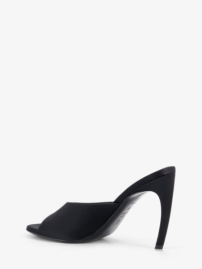 The Attico Betta satin sandals - Black