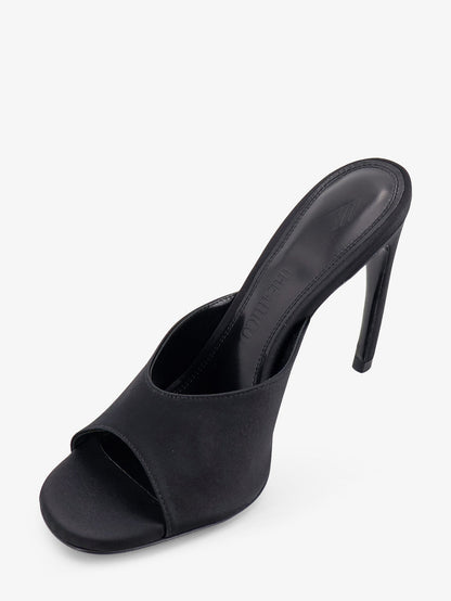 The Attico Betta satin sandals - Black