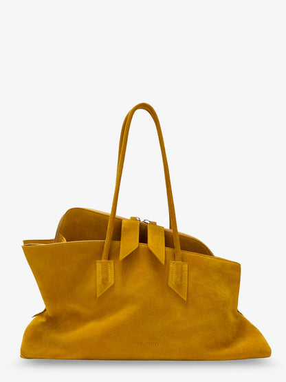 The Attico La Passeggiata suede shoulder bag - Sunflower