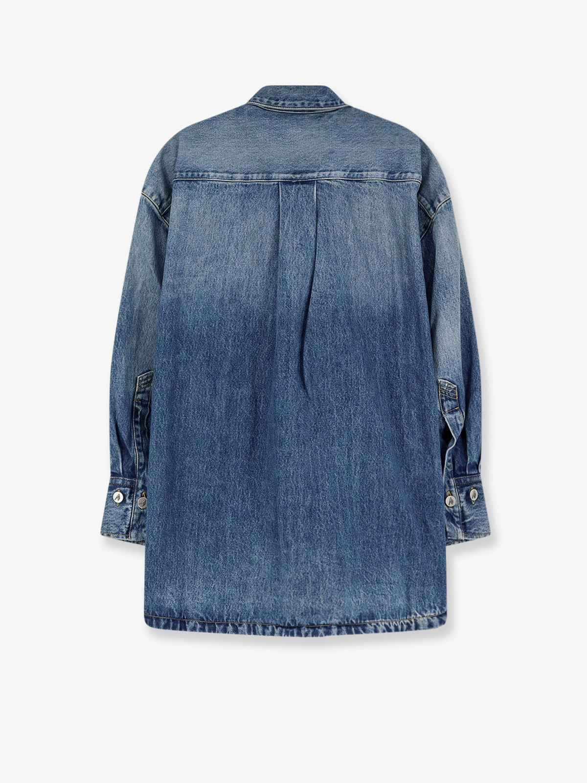 The Attico Bomber blue denim shirt - Skyblue