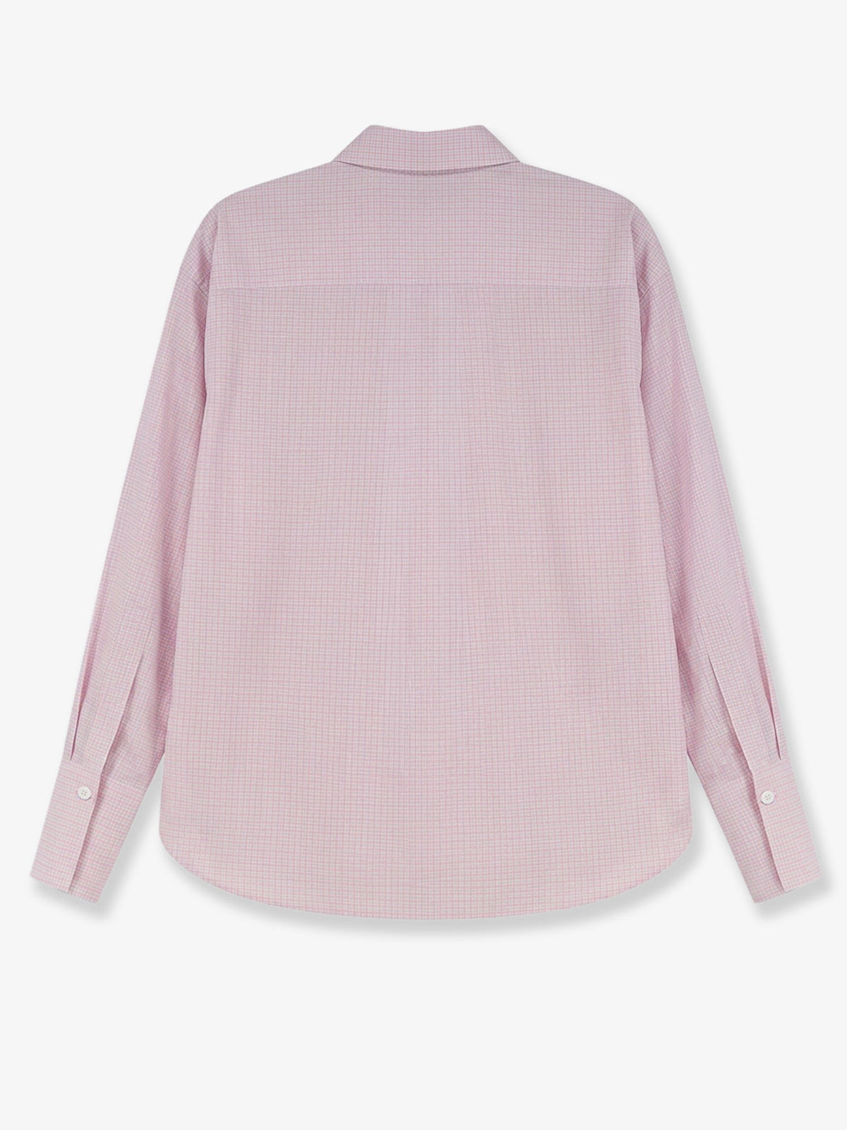 The Attico Cotton shirt with front embroidered logo - Whitepink