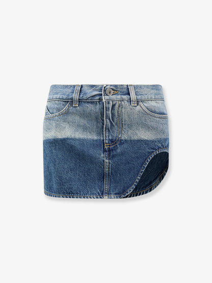 The Attico Blue denim mini skirt - Deepblue