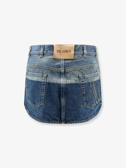 The Attico Blue denim mini skirt - Deepblue