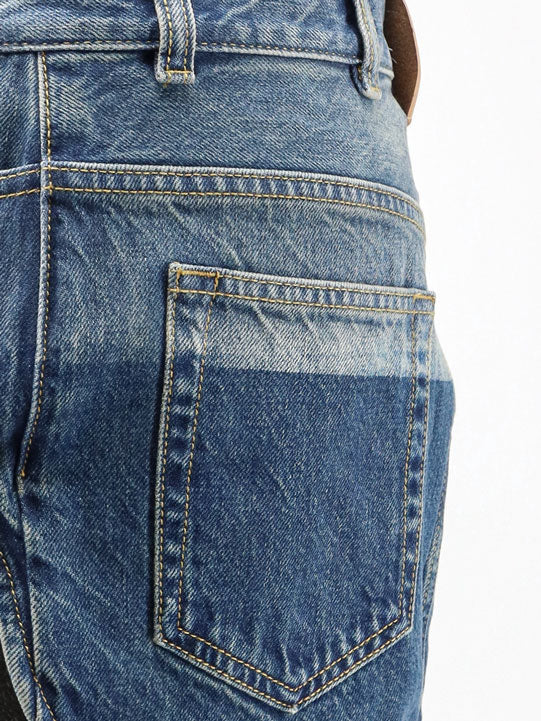 The Attico Blue denim mini skirt - Deepblue