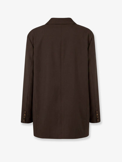 The Frankie Shop Bea oversized blazer - Dark Expresso
