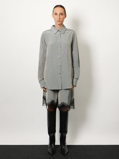 The Frankie Shop Peri cotton shirt - Checkedgrey