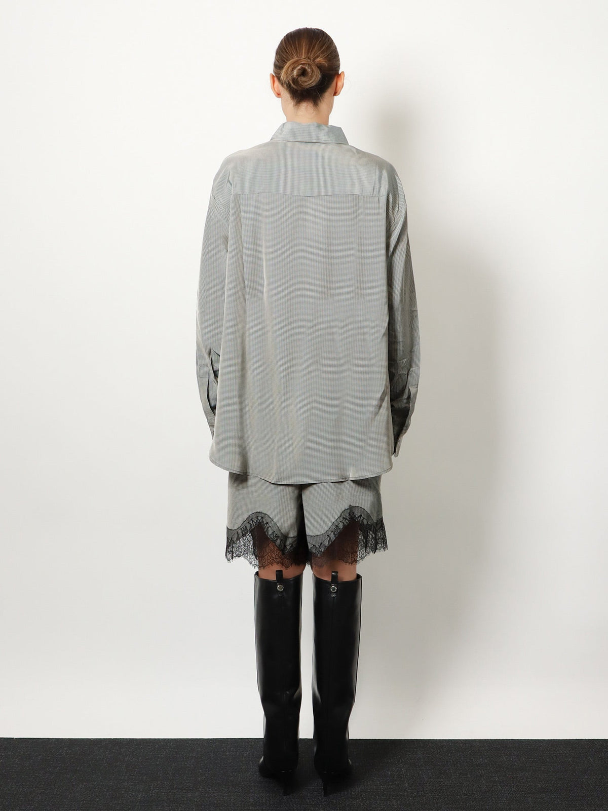 The Frankie Shop Peri cotton shirt - Checkedgrey