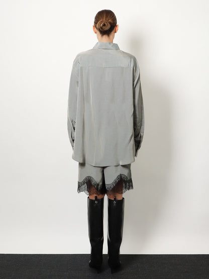 The Frankie Shop Peri cotton shirt - Checkedgrey