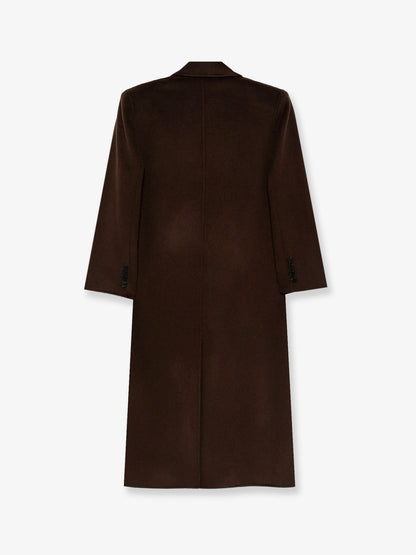 The Frankie Shop Gaia wool blend coat - Dark Brown