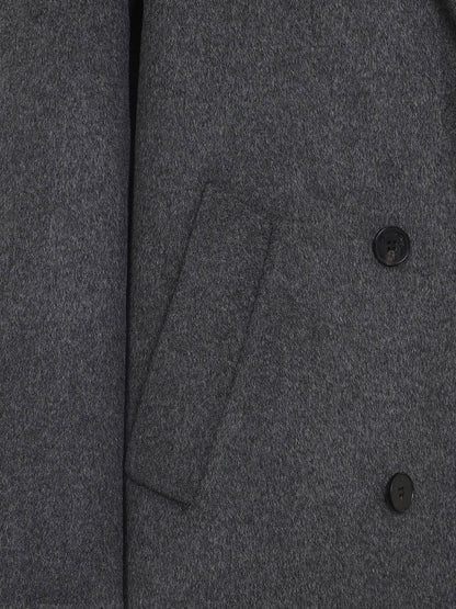 The Frankie Shop Gaia wool coat - Dark Grey Melange