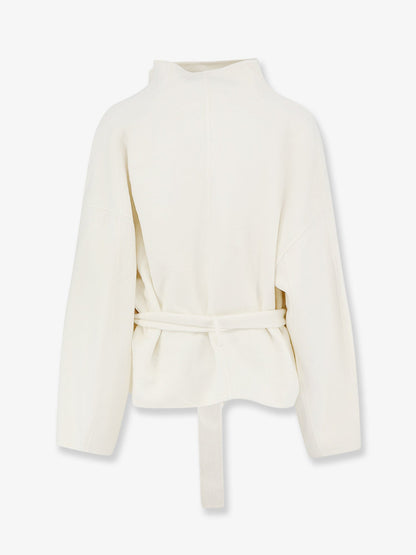 The Frankie Shop Onelle wool blend short coat - White