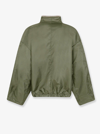 The Frankie Shop Vera reversible nylon and synthetic fur jacket - Beigegreen
