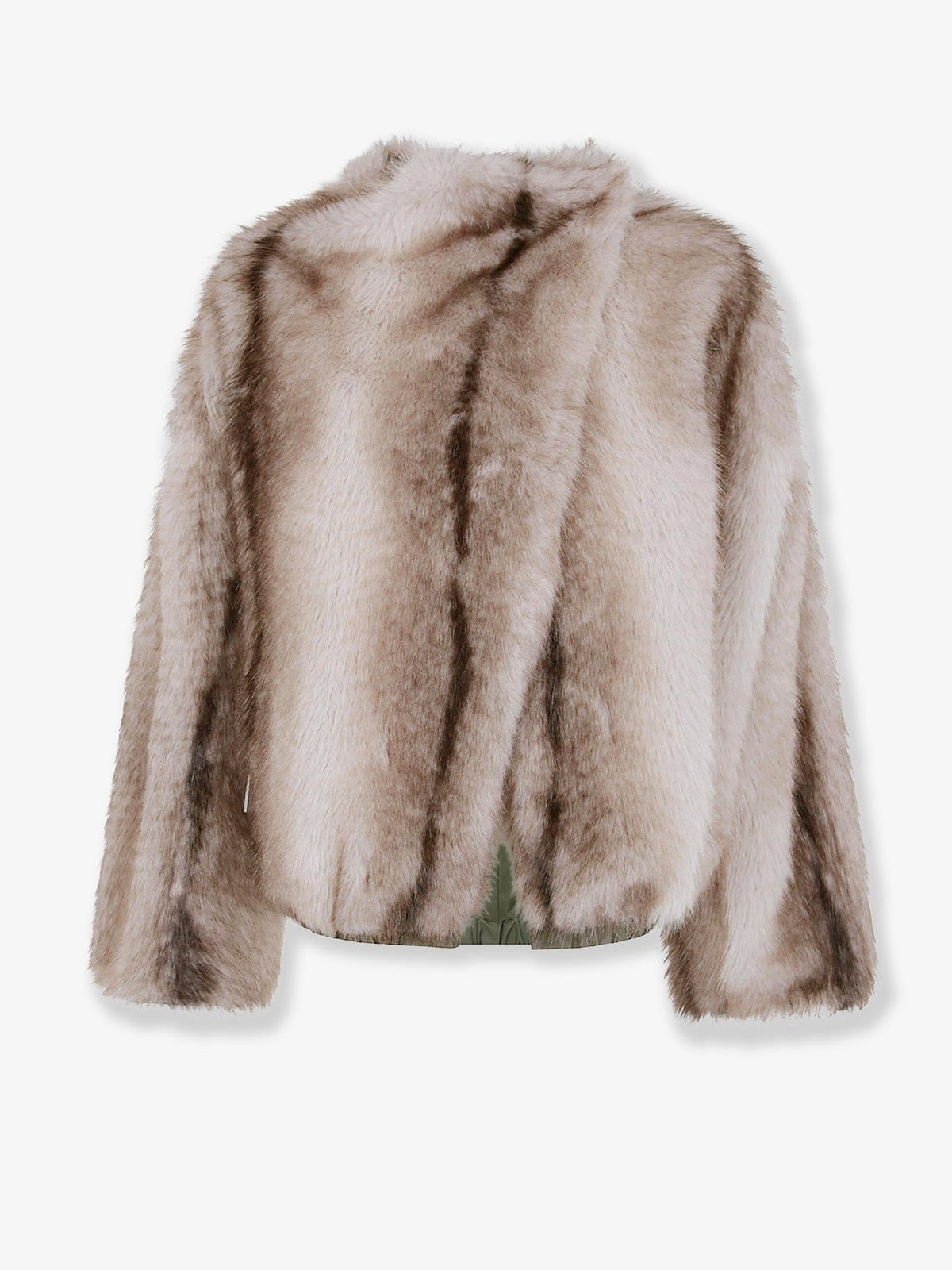 The Frankie Shop Vera reversible nylon and synthetic fur jacket - Beigegreen
