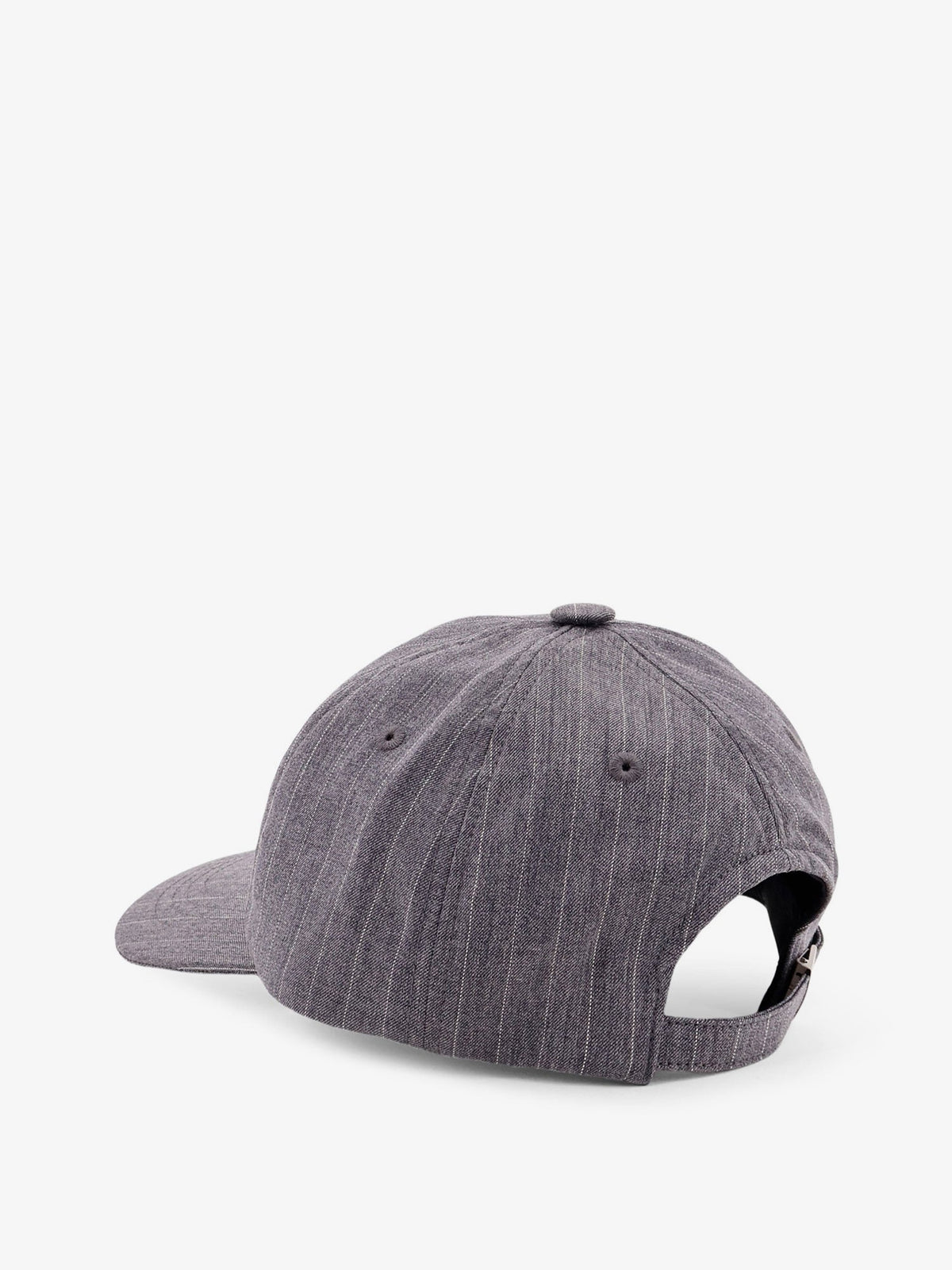 The Frankie Shop Frankie Baseball Cap - Charcoal/White Pinstripe