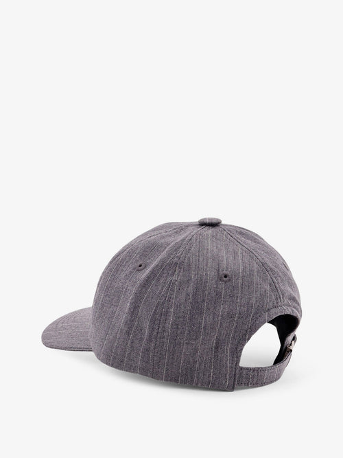 The Frankie Shop Frankie Baseball Cap - Charcoal/White Pinstripe