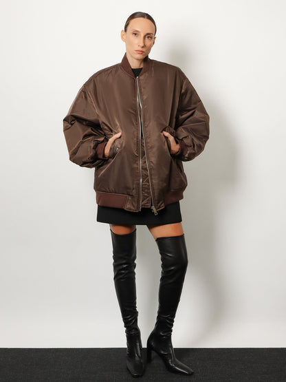 The Frankie Shop Astra nylon jacket - Brown