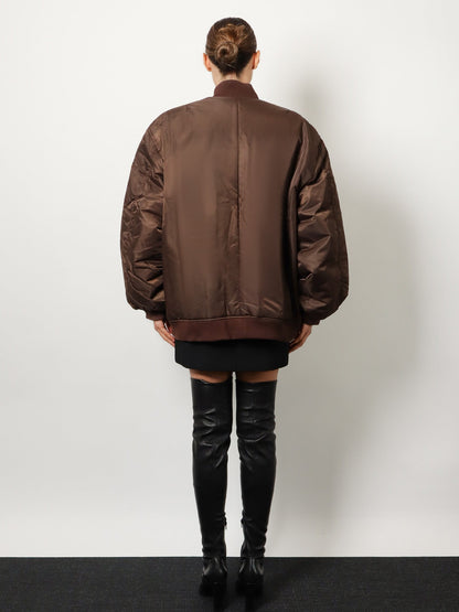 The Frankie Shop Astra nylon jacket - Brown